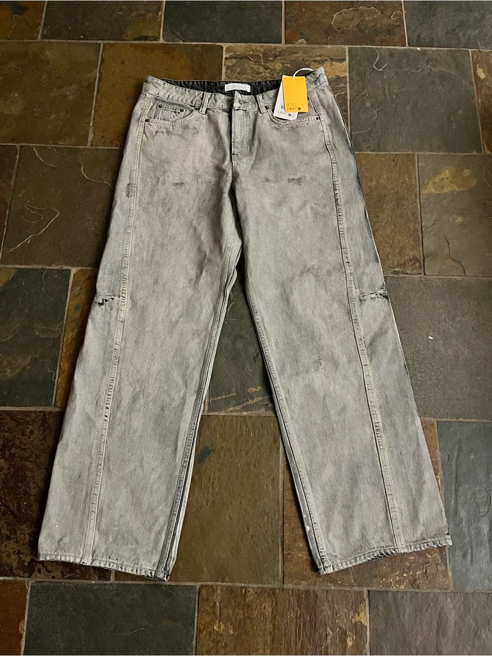 H&M STUDIO PAINTED-LOOK JEANS